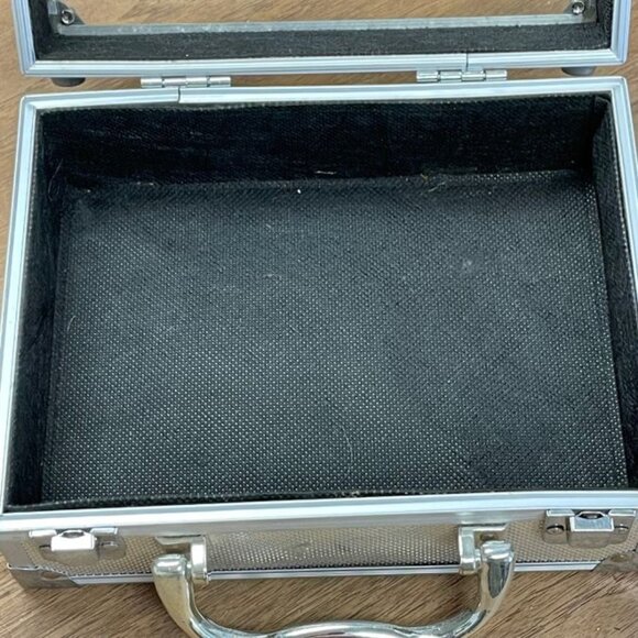 Small Metal and Acrylic Carrying Case with Handle - 8x6x3 - GUC - Picture 4 of 8